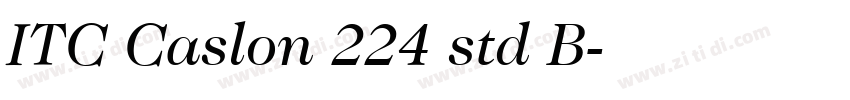 ITC Caslon 224 std B字体转换